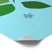Twee zwarte kippen in de boom poster (Hoek)