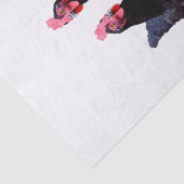 Twee zwarte kippen, tissuepapier (Detail)