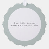 Twee zwarte Labrador Retriever Kerstmis Ornament Kaart (Achterkant)