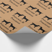 Twee Zwarte Labs Custom Wrapping Papier (Hoek)