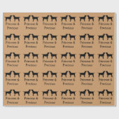 Twee Zwarte Labs Custom Wrapping Papier (Vlak)