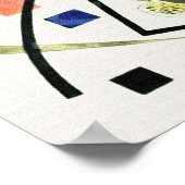 Twee Zwarte Spots - Kandinsky Poster (Hoek)