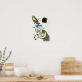 Twee Zwarte Spots - Kandinsky Poster (Keuken)