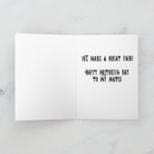 Twee zwarte uilen Gothic Moederdag Feestdagen Kaart (Binnen)