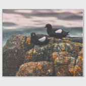 TWEE ZWARTE VOGELS CADEAUPAPIER (Vlak)
