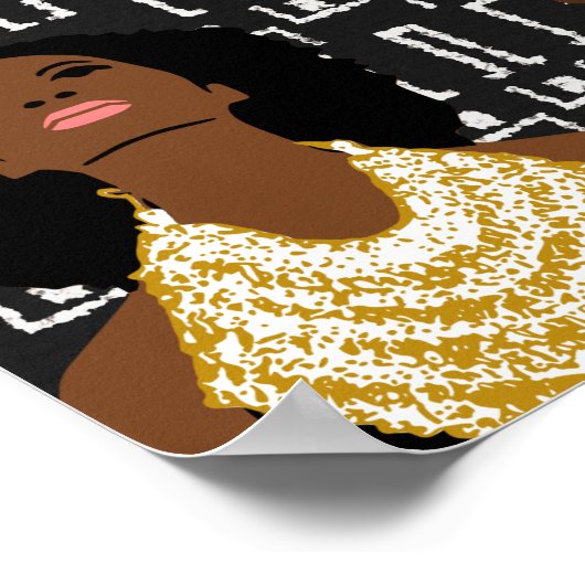 Twee zwarte vrouwen die gouden Kettingen dragen Poster (Hoek)