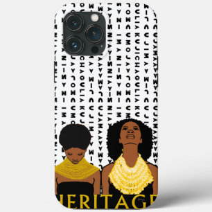 Twee zwarte vrouwen die tribale Kettingen Hoesje-M Case-Mate iPhone Case