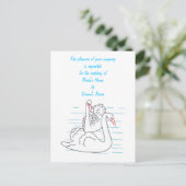 Twee Zwarte Zwanen Tekenen Huwelijk Nodigen Briefk Uitnodiging Briefkaart (Staand voorkant)