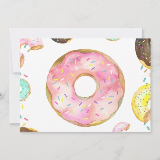 Twee zweet Donut Girl 2e verjaardag Aangepaste fot Kaart (Achterkant)