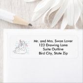 Twee Zwemende Adresetiketten van het Overzicht Etiket (Insitu)