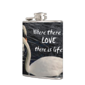 Twee zwemmen op het meer heupfles (Links)