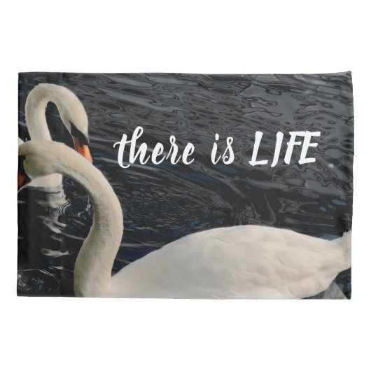 Twee zwemmen op het meer kussensloop (Achterkant)