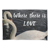 Twee zwemmen op het meer kussensloop (Voorkant)