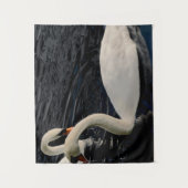 Twee zwemmen op het meer wandkleed (Voorkant)