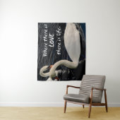 Twee zwemmen op het meer wandkleed (In situ)