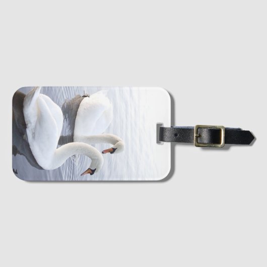 Twee zwemmen op het Tranquil Lake Bagagelabel (Voorkant (horizontaal))