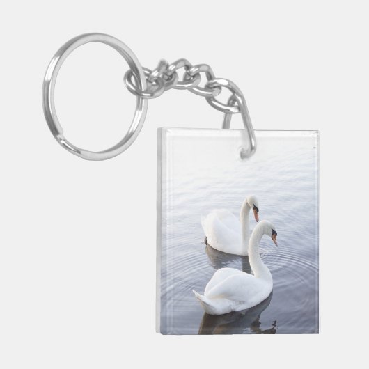 Twee zwemmen op het Tranquil Lake Sleutelhanger (Voorkant Links)