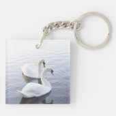 Twee zwemmen op het Tranquil Lake Sleutelhanger (Achterkant)