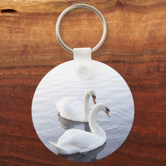 Twee zwemmen op het Tranquil Lake Sleutelhanger (Achterkant)