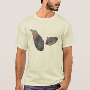 Twee zwemotters die theebroeken schilderen t-shirt