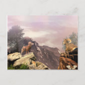 Twee zwervers in het Briefkaart van het hoge land (Voorkant)