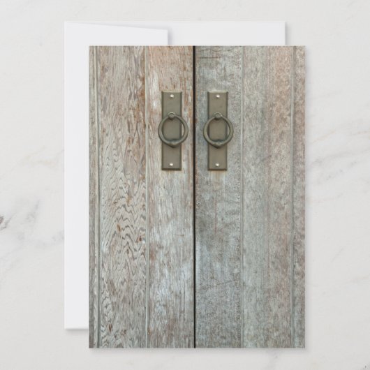 Tweebarndeuren Boerderij bruiloft Kaart (Achterkant)