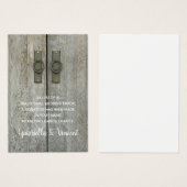 Tweebarndeuren Landbruiloft Charity Favor Visitekaartje (Voorkant /achterkant)