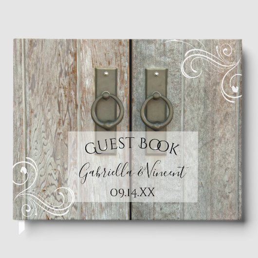 Tweebarndeuren Landbruiloft Gastenboek (Voorkant)