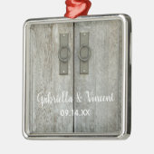 Tweebarndeuren Landbruiloft Metalen Ornament (Links)