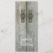 Tweebarndeuren Landbruiloft Programma Programmakaart (Voorkant)