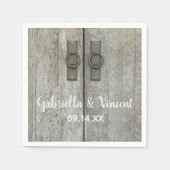 Tweebarndeuren Landbruiloft Servetten (Voorkant)