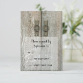 Tweebarnelijke deuren Landbruiloft RSVP Reactie (Staand voorkant)