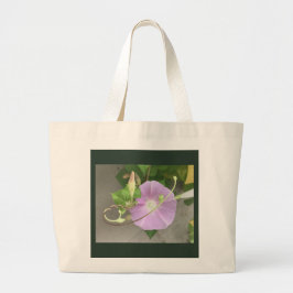 Tweebeeldige Bloem en Rank Dagwinde Grote Tote Bag