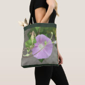 Tweebeeldige Bloem en Rank Dagwinde Tote Bag (Dichtbij)