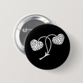 Tweebladhollyhock Ronde Button 5,7 Cm (Voorkant /achterkant)