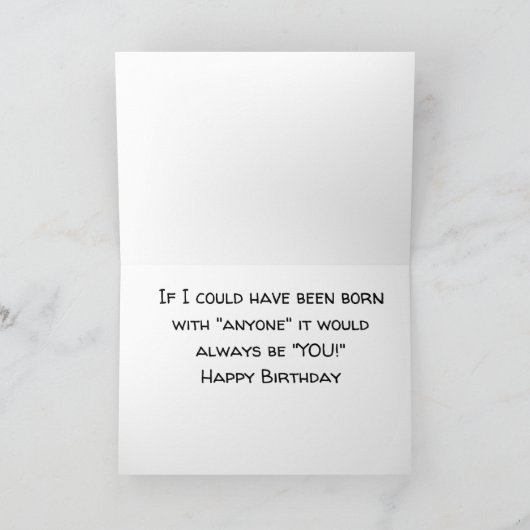 **TWEEBROER** OP UW SPECIALE DAG! VERJAARDAG KAART (Binnen)