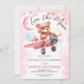 TWEED de Maan | 2e verjaardag Roze meisje  Kaart (Voorkant)