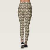 Tweed diagonale ruit aardetinten fijn leggings (Achterkant)