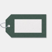 Tweed effect Kerstvakantie groen gepersonaliseerd Cadeaulabel (Achterkant Horizontaal)