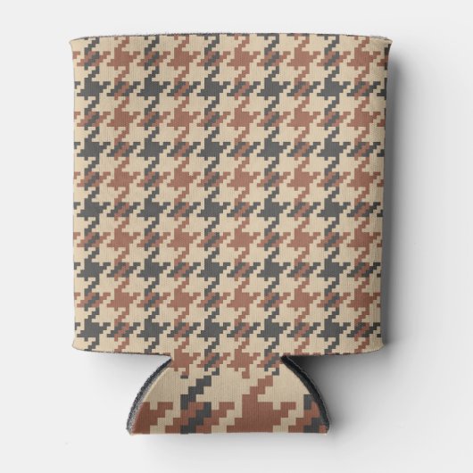 Tweed Goose Foot Pattern Blikjeskoeler (Voorkant)