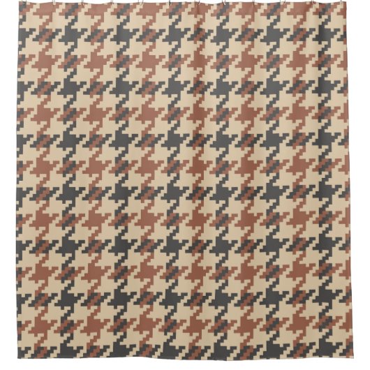 Tweed Goose Foot  Pattern Douchegordijn (Voorkant)