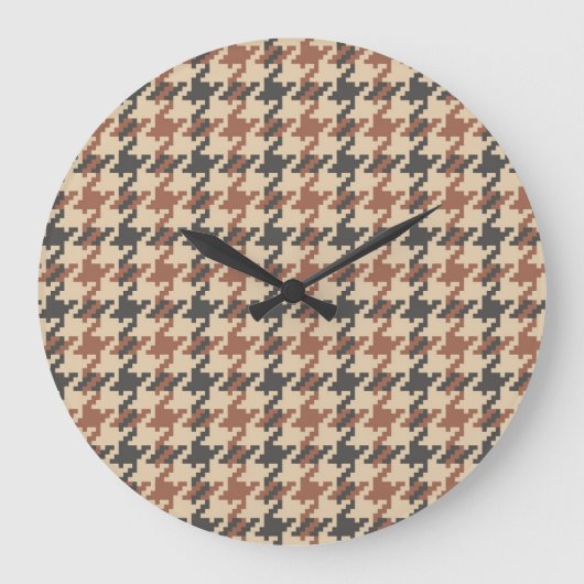 Tweed Goose Foot Pattern Grote Klok (Voorkant)
