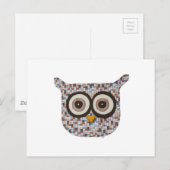 Tweed Owl Briefkaart (Voorkant / Achterkant)