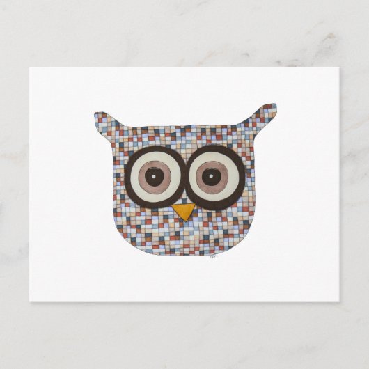 Tweed Owl Briefkaart (Voorkant)