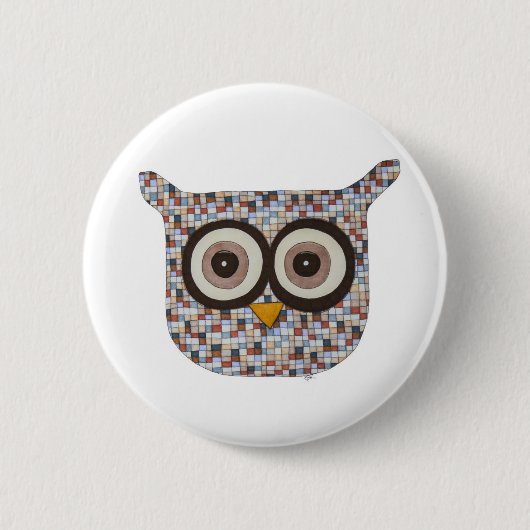 Tweed Owl Button (Voorkant)