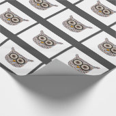Tweed Owl Wrapping Paper Cadeaupapier (Hoek)