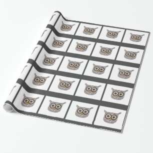 Tweed Owl Wrapping Paper Cadeaupapier