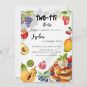 TWEED -TTI Fruitige Jongens 2e Verjaardagsfeestje Kaart (Voorkant)