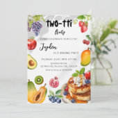TWEED -TTI Fruitige Jongens 2e Verjaardagsfeestje Kaart (Staand voorkant)