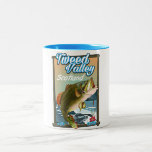 Tweed Valley Schotland Visposter Tweekleurige Koffiemok